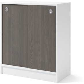 Skåp 805x415x925 mm Vit/Mörk ask