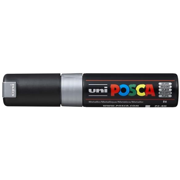Paintmarker UNI Posca PC-8K sølv