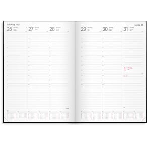 Burde Kalender Weekly A5 2027 konstl inb svart