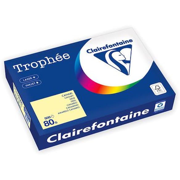 Kopipapir TROPHEE A4 80g gul (500)
