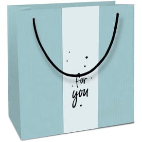 Geschenktragetasche Packpapier, hellblau