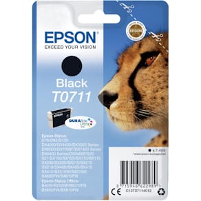 Inktcartridge Epson T0711, 245 pagina's, OEM C13T07114012, zwart