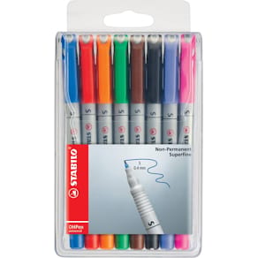 Folienstift STABILO OHPen S, Etui, 8 Farben