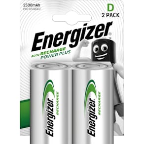 Batteri Laddbar ENERGIZER D HR20 2/FP