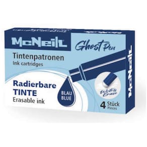 Tintenpatronen McNeill Ghost Pen, radierbar, blau