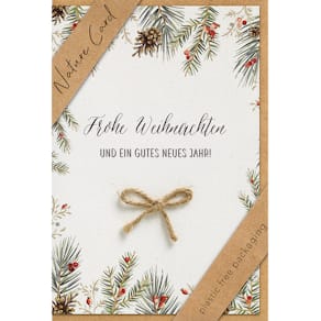 Grußkarte BSB Nature Card, Weihnachten, 115 x 170 mm, bunt, mit U