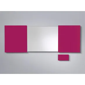 Konferensskåp Glas Cerise, magnetisk