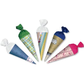 Schultüte ROTH uni, 15 cm, Schulwechsel, 5 St.