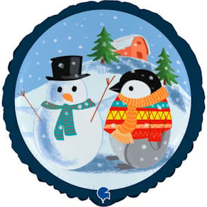 Folienballon GRABO Snowman and Christmas Penguin