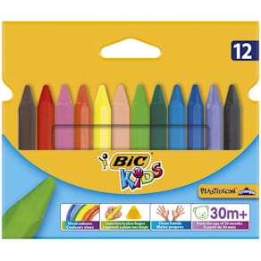 Plastkritor Bic Plastidecor trekantig, 12/fp