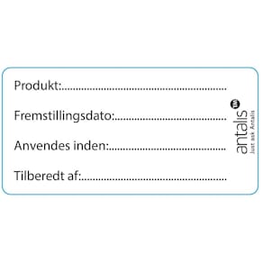 Etiket, Etiket, Rektangulær Udvendig vikling, 60.00 x 30.00 mm