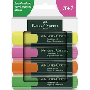 Överstrykningspenna FABER-CASTELL Textliner 48, 4-pack
