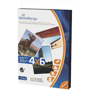 Fotopapier MediaRange Inkjet, 50 Blatt, 10 x 15 cm, weiß