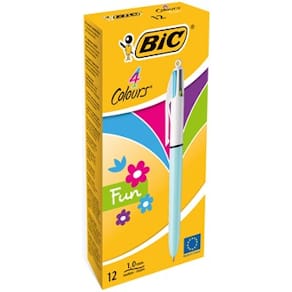 Bläckkulpenna BIC 4-färgs turkos kropp