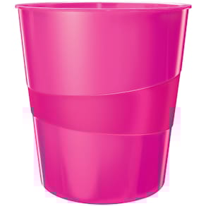 Papierkorb Leitz WOW, 15 Liter, pink metallic