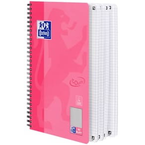 Collegeblock Oxford Touch, B5, 80 Blatt, kariert, rosa