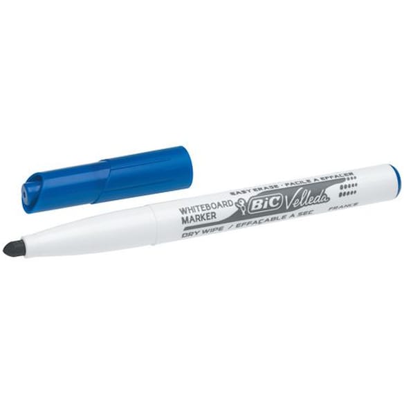 Whiteboardpenn BIC Velleda 1741 rund blå 12st
