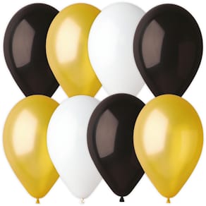 Luftballon KARALOON Home-Party-Mix, 15 Stück, gold, Ø 25 cm