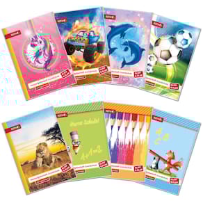 Hausaufgabenheft ROTH klipp+klar, A5, 8 Motive sortiert