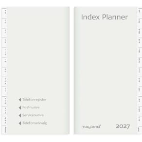 Kalenderrefill Mayland Index 89x167 mm, 2027, flerfarvet, FSC