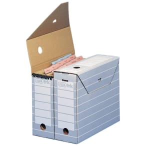 Archivbox Elba Tric, grau/weiß