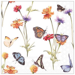 Serviette AMBIENTE Butterfly garden, 33x33 cm, 20 Stück