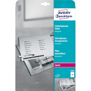 Kopierfolie Avery Zweckform, A4, 25 Blatt, Laser