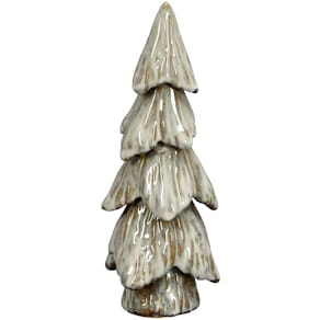 Dekofigur Weihnachtsbaum, Porzellan, creme
