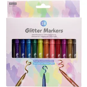 Glitterpennor 12/fp