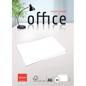Briefkarte Elco Office, A6, weiß