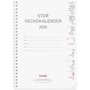 Stor Veckokalender refill 2026