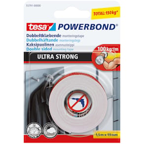Monteringstejp TESA Ultra Strong 1,5m x 19mm