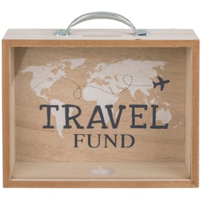 Spardose Out of the Blue Travel Fund, Holz