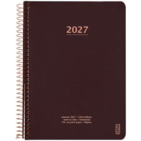 KOZO Kalender 2027 A5 Vecka per uppslag Coffee