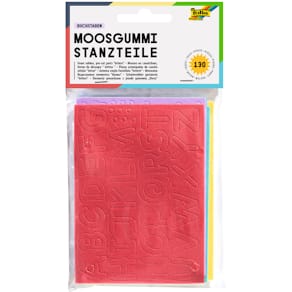Moosgummi-Stanzteile Folia, sortiert