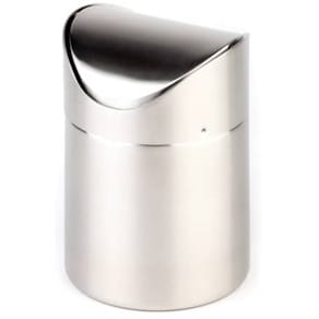 Tisch-Abfallsammler APS Edelstahl, silber, 0,7 l, Ø 10 cm, 1 Fach