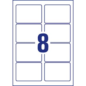 Inkjet-Etiketten Avery Zweckform, 88,9 x 63,5 mm, weiß