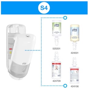 Dispenser TORK S4 tvål/handsprit svart