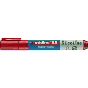 Flipchartmarker edding 32 EcoLine, 1–5 mm, rot