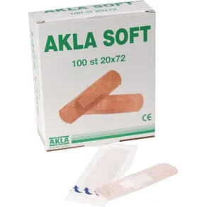 Plåster Akla Soft NW 20x72mm 100/FP