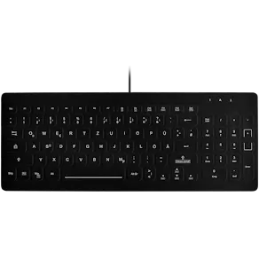 Active Key QuickClean Med KB Rem Cov Backlit Comp W Black