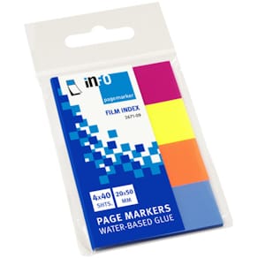 Haftmarker Info Index, 4er, 40 Blatt, Mix