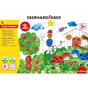 Fingermalfarbe Eberhard Faber, 100 ml, 6 St., sortiert