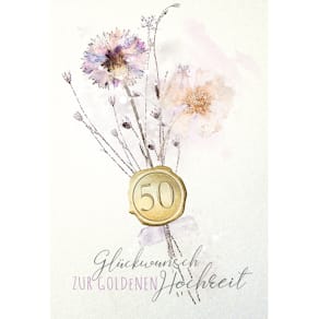 Glückwunschkarte Goldhochzeit