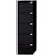 Hangmappenkast Bisley, 5 laden, zwart, 151 x 47 x 62,2 cm (h x b 
