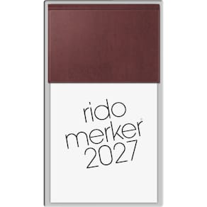 Tagesblock RIDO Merker, 2026, dunkelrot