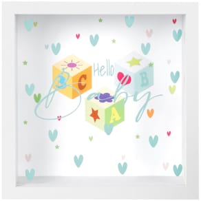 Bilderrahmen GOLDBUCH Wunscherfüller Hello Baby, weiß, 18x18x5 cm