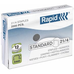 Hæfteklammer Rapid 21/4 (4 mm), 15 ark, 2000 stk