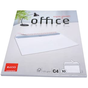 Briefumschlag Elco Office, C4, 120 g/m², haftklebend, weiß