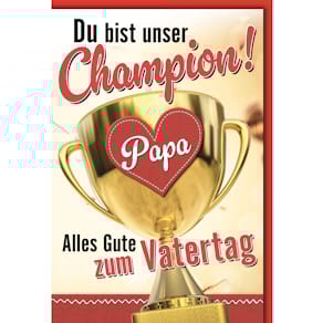 Grußkarte Noname, Vatertag, 11,5 x 17 cm, mit Umschlag, bunt